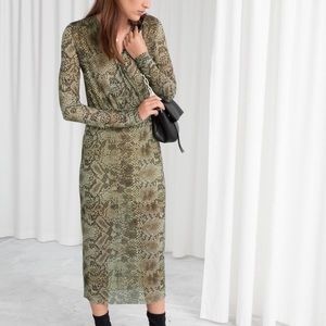 Other Stories MIDI Dress Snake Print